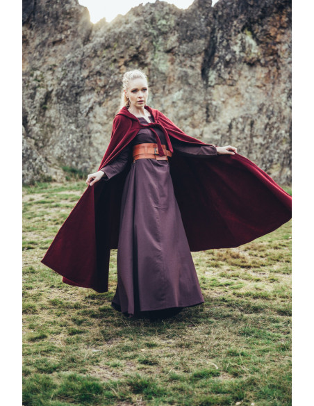 Cape médiévale classique rouge Elinor...
