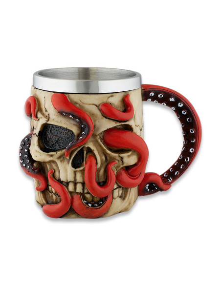 Mug pieuvre et tête de mort en...