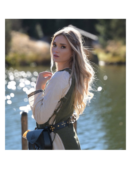 Surcot femme Aleiga vert à bretelles