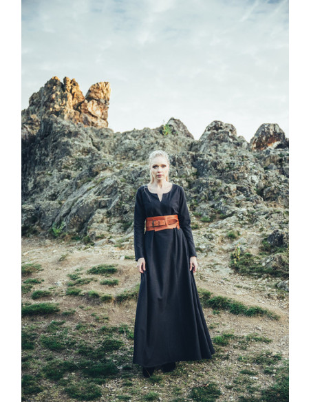 Robe femme viking modèle Lina, noire