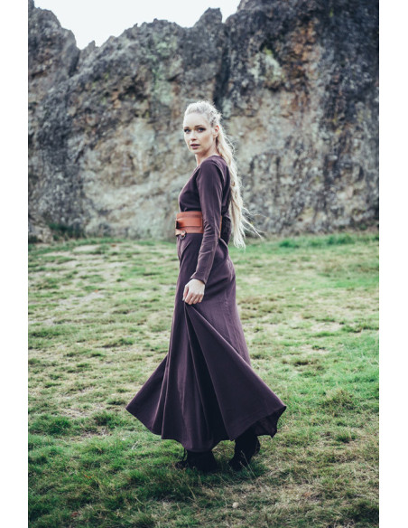 Robe femme viking modèle Lina, marron...