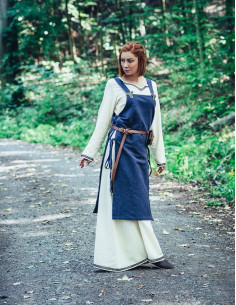 Surcot femme Aleiga bleu à bretelles