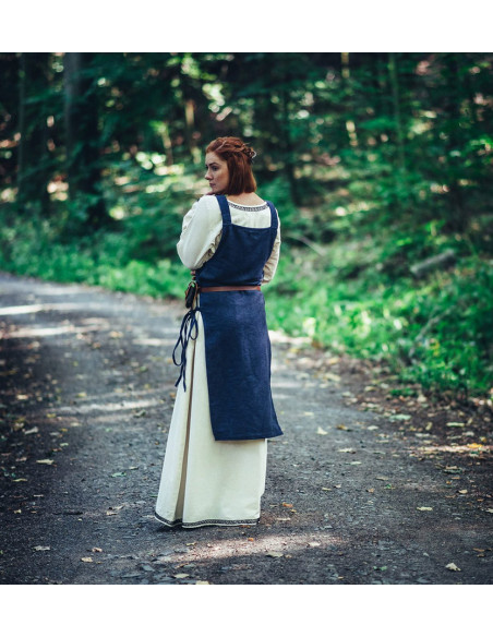 Surcot femme Aleiga bleu à bretelles