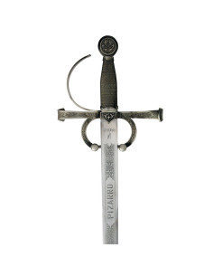 Épée de Francisco Pizarro, finie en argent vieilli, XVIe... 2