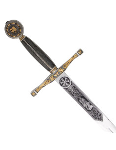 Épée Excalibur aux finitions argent et or, fabriquée à...