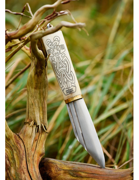 Petit couteau Viking Seax, manche en...
