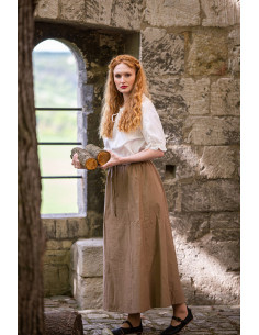 Jupe médiévale modèle Diana, marron clair