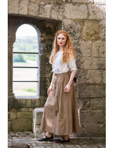 Jupe médiévale modèle Diana, marron clair 2