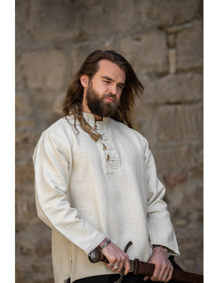 Chemise médiévale en coton épais...