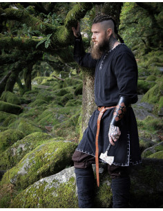 Tunique viking avec broderie Erwin, noire