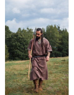 Tunique viking manche courte Richard, couleur marron 2