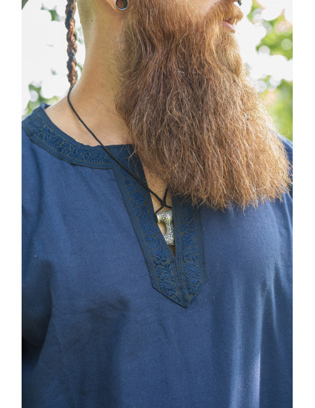 Tunique médiévale Halvor, bleu