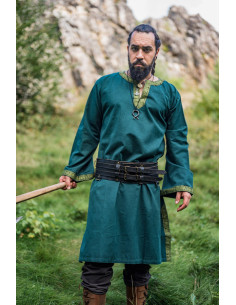 Tunique médiévale Halvor, couleur verte