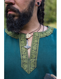 Tunique médiévale Halvor, couleur verte 2
