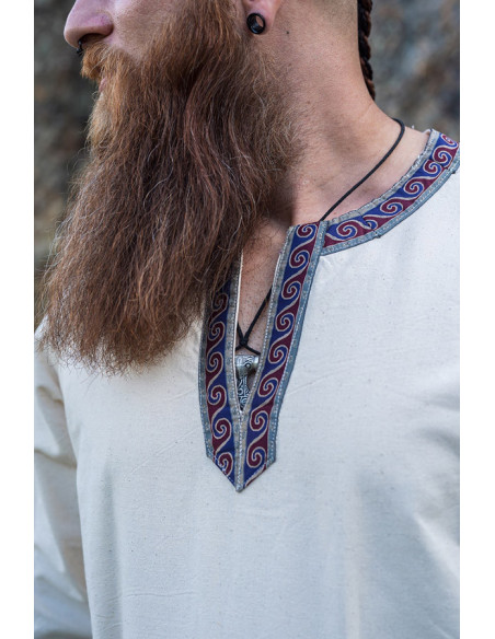 Tunique médiévale Halvor, blanc naturel