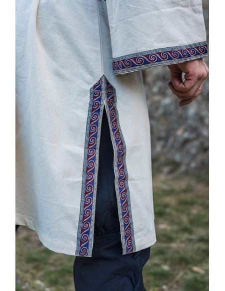 Tunique médiévale Halvor, blanc naturel