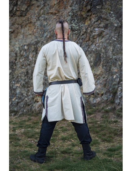 Tunique médiévale Halvor, blanc naturel