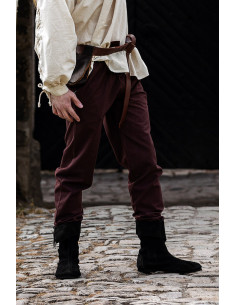 Pantalon médiéval unisexe MARRON FONCÉ avec ceinture... 2