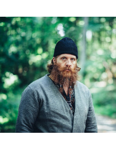 Chapeau viking en laine, modèle Ari, coloris noir