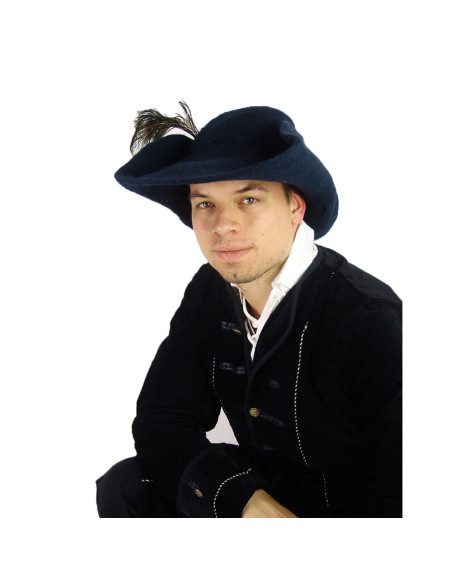 Chapeau en feutre de laine noir...