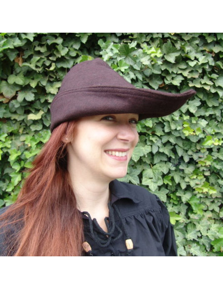 Bonnet Robin des bois en laine marron