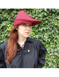 Bonnet Robin des bois en laine rouge