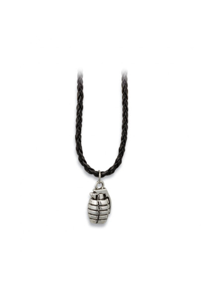 Pendentif grenade en zinc avec cordon...