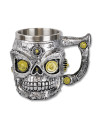 Tasse décorative crâne mécanisé SteamPunk