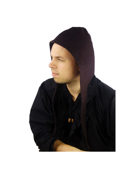 Chapeau paysan en laine marron,...