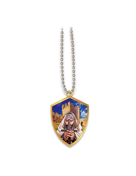 Pendentif bouclier Templier avec son...