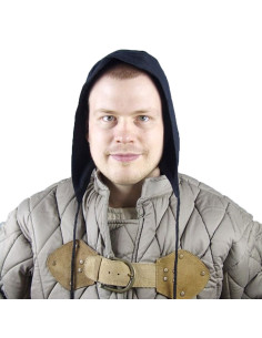 Crêpe paysan médiéval modèle Gérard, coton noir 2