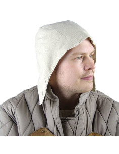 Crêpe paysan médiéval modèle Gérard, coton blanc naturel 2