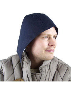 Crêpe paysan médiéval modèle Roger, coton blanc naturel 2