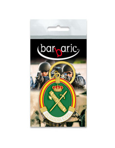 Porte-clés doré avec insignes et armes de la Garde civile...