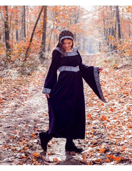 Noble Velvet Capuche Elaine, Noir