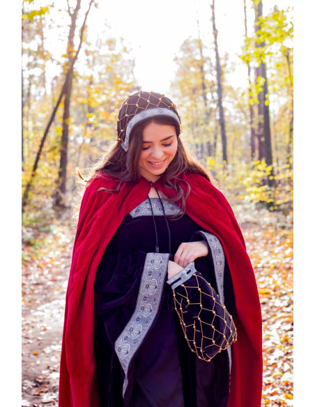 Noble Velvet Capuche Elaine, Noir