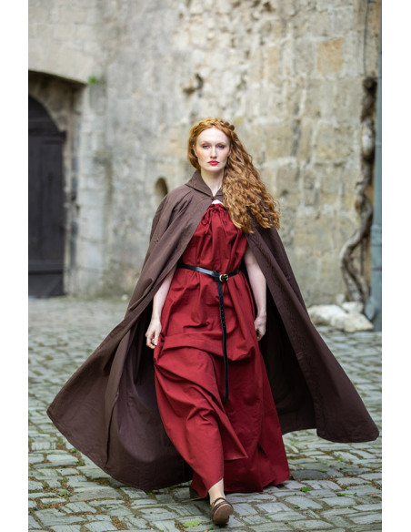 Cape médiévale Erna en coton avec...