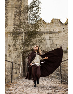 Cape médiévale en laine modèle Tjark, couleur marron