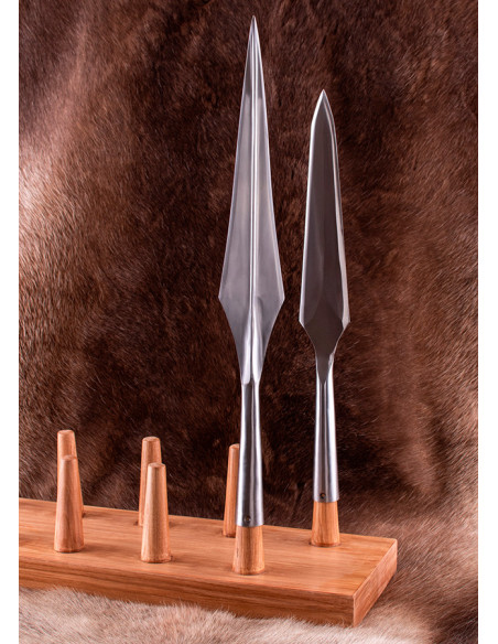 Présentoir en bois pour 13 fers de lance