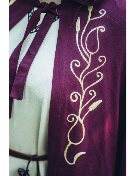 Cape médiévale avec broderie modèle...