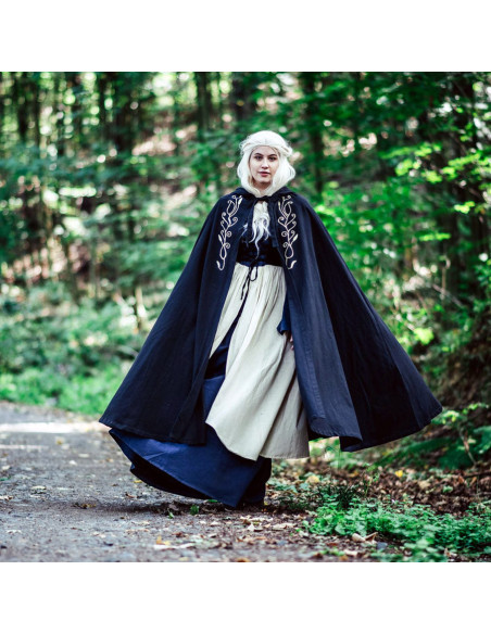 Cape médiévale avec broderie modèle...