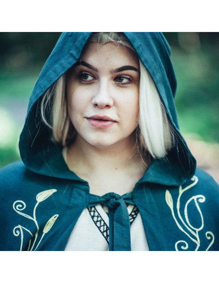 Cape médiévale avec broderie modèle...