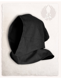 Capuche Bron en toile de coton noir vintage