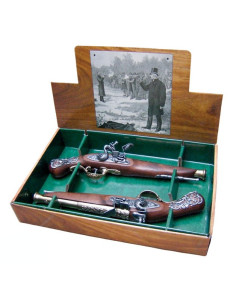 Ensemble de 2 pistolets de duel anglais, XVIIIe siècle