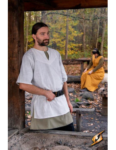 Chemise médiévale en coton Jolner blanc ivoire