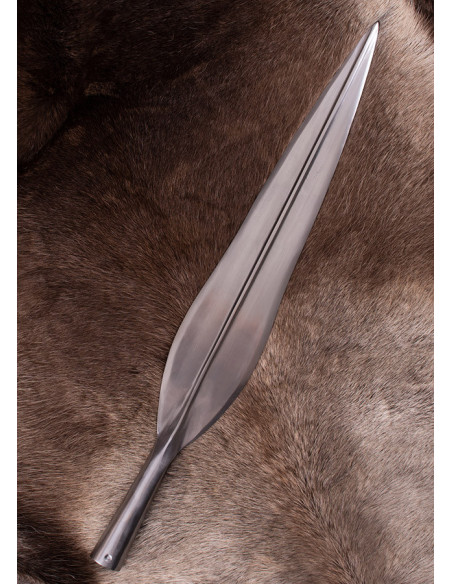 Long fer de lance viking sculpté, 64 cm.