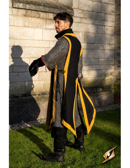 Tabard médiéval Clément bicolore noir...