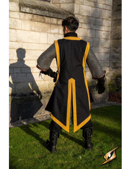 Tabard médiéval Clément bicolore noir...