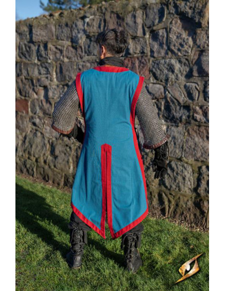 Tabard médiéval Clément bicolore bleu...