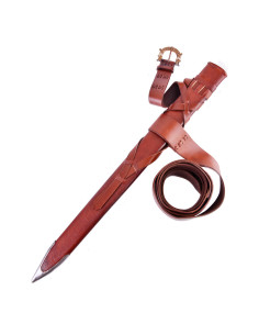 Fourreau et ceinture pour pommeau d'épée Viking 3 lobes...